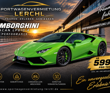 Lamborghini Huracan Sportwagen - Hochzeitauto - Mietwagen ab 24 Jahre