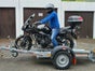 Spezial hochwertiger Motorrad Pkw Anhänger Motorrad Transport Anhänger mieten Vermietung verleih 750 kg - Galerie - Bild 2