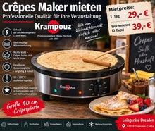 Profi Crepes Maker mieten – Crepemaker Vermietung & Verleih Dresden