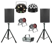 Party S  Komplettset Ton + Licht, Musikanlage, Partyanlage, Lichtanlage, optional mit Bluetooth (Aufpreis 10 Euro)