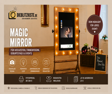 Magic Mirror mieten (ab € 389) inkl. Foto-Design I Requisiten I Lieferung & Aufbau