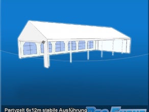 Partyzelt 6m x12m leichte Ausführung