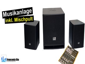 Beschallungsanlage für Events inkl. Mischpult und Zubehör