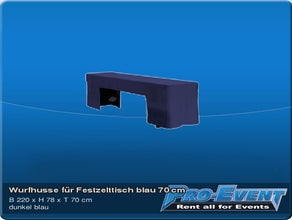Wurfhusse für Festzelttisch blau 70 cm