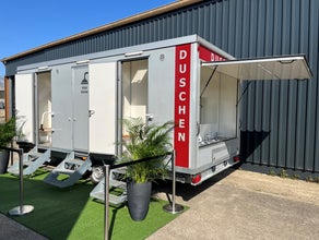WC NRW Duschtrailer Duschcontainer #Duschtrailer #Dusche #Mobiler Duschwagen