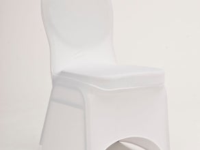 Universal Stuhlhusse Stretch weiß oder schwarz für eckige und runde Lehne