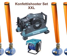 Konfettishooter XXL - 4er Set komplett - Konfettikanone