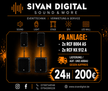 RCF PA-Anlage, 2x8004 AS, 2xNX912A