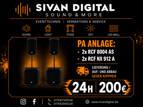 RCF PA-Anlage, 2x8004 AS, 2xNX912A