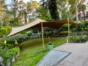 Stretch- / Membranzelt mieten – 75 m² elegantes Eventzelt für Hochzeit, Firmenfeier & Festival