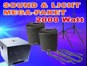 PA-Anlage, Dj-Anlage, Musikanlage, 2000 Watt - inkl. Lichtanlage