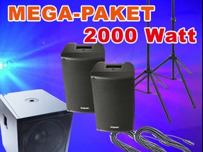 PA-Anlage, Dj-Anlage, Musikanlage, 2000 Watt - inkl. Lichtanlage