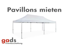 Faltpavillon 3×3 m weiß mieten | große Stückzahlen verfügbar