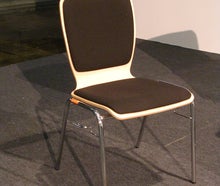 Bankettstuhl schwarz gepolstert Stuhl Stapel Bankett Reihenverbinder Stühle Konferenz