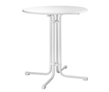 Stehtisch rund 80cm x 110cm klappbar weiß