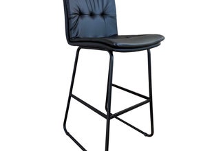 Barhocker Kunstleder schwarz