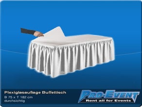 Plexiglasauflage Buffettisch