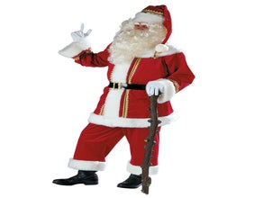 Weihnachtsmann Kostüm Samt | Sofort Versand möglich | Online Verleih Miete Ausleihen