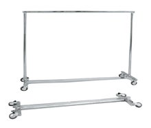Konfektionsständer, Chrom fahrbar/ausziehbar von 150-220 cm