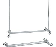 Konfektionsständer, Chrom fahrbar/ausziehbar von 150-220 cm