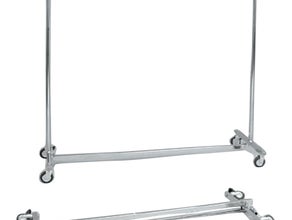 Konfektionsständer, Chrom fahrbar/ausziehbar von 150-220 cm