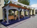 Bahnhof - Bahnsteig , Bahnsteigüberdachung, Eisenbahn