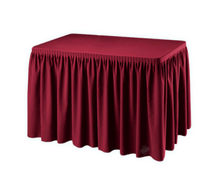 Buffettisch Skirting bordeaux-rot mieten – Miettisch, Eventtisch, Veranstaltungstisch, Partytisch