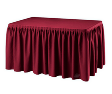 Buffettisch Skirting bordeaux-rot mieten – Miettisch, Eventtisch, Veranstaltungstisch, Partytisch