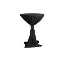 Wurfhusse mit Schleife schwarz mieten – Stehtisch, Bistrotisch, Hochtisch, Partytisch, Miettisch