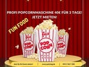Profi Popcornmaschine Popcornmaker XXL Fun Food Event Party Messe frisches warmes Popcorn Puplikumsmagnet Giveawaysmieten leihen - Galerie - Bild 1