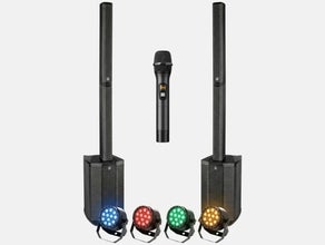 Technik für die Weihnachtsfeier mieten: Musikanlage, Mikrofon und Licht ✓ Lieferung mit Aufbau ✓ kautionsfrei