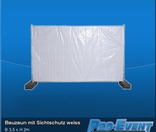 Bauzaun mit Sichtschutz weiss