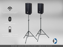 EV EVERSE 8 Akku Lautsprecher Stereo Set | Mobile PA Anlage mit Mischpult & Stativen