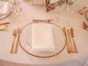 Goldenes Besteck gold Hochzeit Event Feierliche Tafel Tischdekoration Chiavari Crossback - Galerie - Bild 1