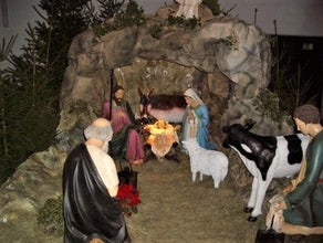 Weihnachten, Krippe, Weihnachtskrippe, Weihnachten, Heilige Familie Figuren lebensgroß, Dekoration in XXL