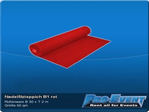 Nadelfilzteppich B1 rot
