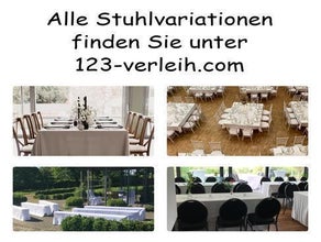 VERSCHIEDENE Stühle Crossback Chiavari tiffany Hochzeitstühle Polsterstühle mieten