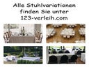 VERSCHIEDENE Stühle Crossback Chiavari tiffany Hochzeitstühle Polsterstühle mieten