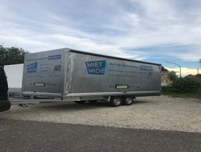 XXL mit Plane, Allzweckanhänger mit Plane, Hochlader Anhänger mit Plane 220 cm, 3500 kg Zul. Ges. Gewicht