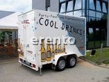 Kühlanhänger, mobiles Kühlhaus und Party Zubehör.