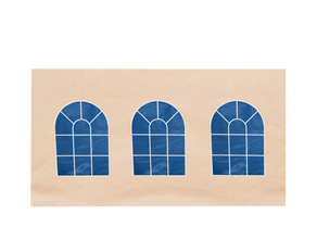 Seitenwand 4 m mit 3 Rundfenstern Sandfarbe (Mastertent) B-Ware mieten – Servicematerial