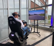 VR Full Motion Rennsimulator