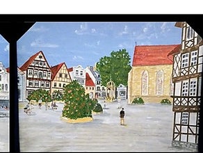 Düsseldorf Altstadt - Kulisse, Panorama, Stadt, Fachwerk