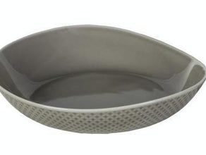 Designteller Optik Beton "tief"