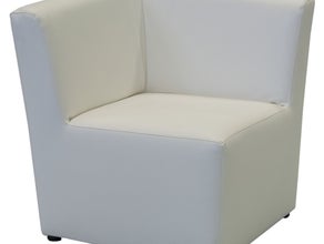 Lounge Bank-Ecke, weiß