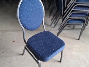 Bankettstühle gepolstert blau stapelbar für Event & Konferenz