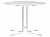 Stehtisch klappbar, Ø70cm, weiß rund, Höhe 110cm