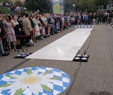 mobile Eisstockbahn jetzt auch mit Lattl-Gestell /bekannt aus dem ZDF Fernsehgarten und TV Total ! / Eisstockschießen / Curling Bahn
