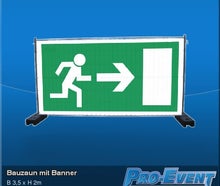 Bauzaun mit Banner