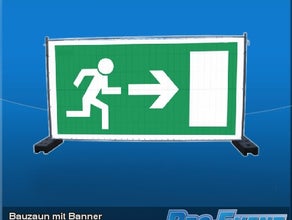 Bauzaun mit Banner